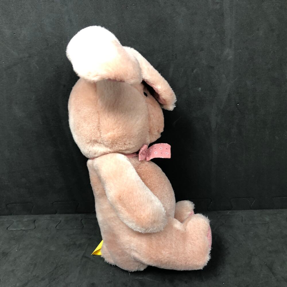 24k Polar Puff Wendie Pink Bunny Plush Floral Ears 9" Stuffed Rabbit VTG 1995 - Picture 2 of 6